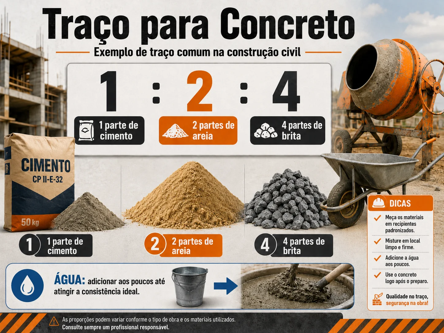Traço para Concreto